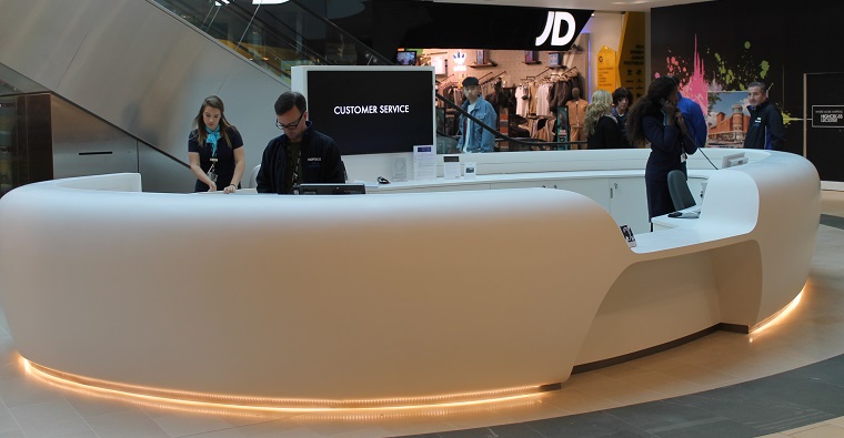 solid surface reception desk